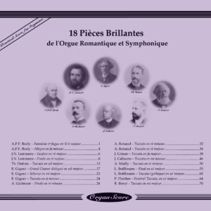 Orgue Symphonique - 18 Pièce Billantes