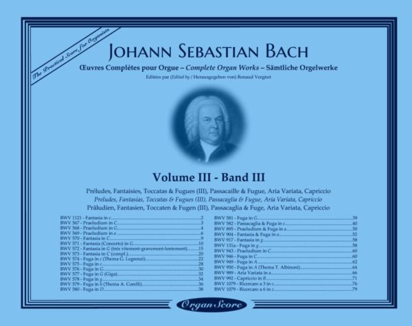 J.S. Bach œuvres complètes pour orgue, volume III