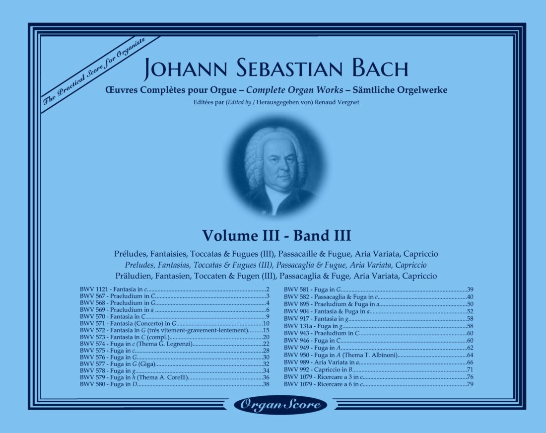 without　Bach　complete　turns,　organ　OrganScore　works　page　Vol　III