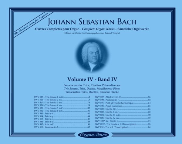 J.S. Bach œuvres complètes pour orgue, volume IV