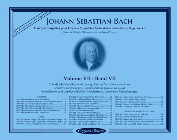 J.S. Bach œuvres complètes pour orgue, volume VII