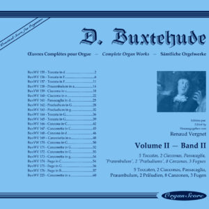 Buxtehude œuvres complètes pour orgue, volume II