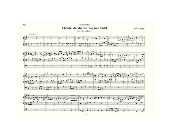 BWV 1096 (2 Clav. & Ped.), Bach complete organ works, Volume IX