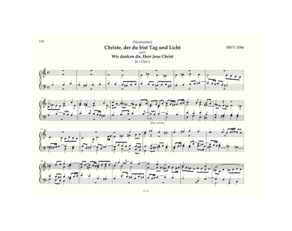 BWV 1096 (1 Man.), Bach complete organ works, Volume IX