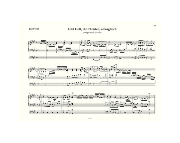 BWV 732, J.S. Bach, œuvre d'orgue, volume IX