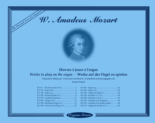 Couverture Mozart Œuvres à jouer à l'Orgue