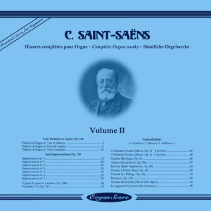 Saint-Saëns Œuvres pour Orgue, Volume II Couverture
