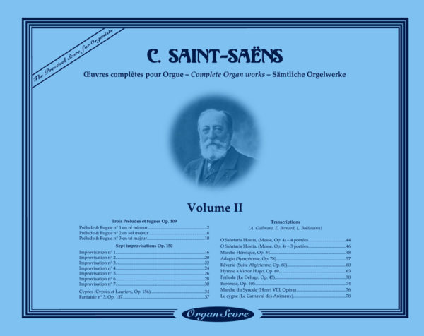 Saint-Saëns Œuvres pour Orgue, Volume II Couverture