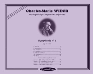 Widor Symphonie n° 1 Couverture
