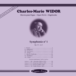 Widor Symphonie no 1 Couverture