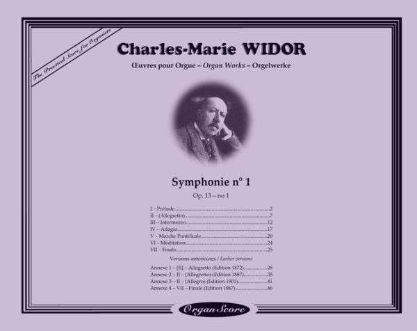 Widor Symphonie no 1 Couverture