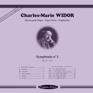 Widor Symphonie no 2 - Couverture