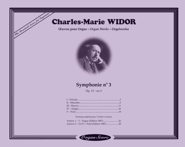 Widor Symphonie no 3 - Couverture