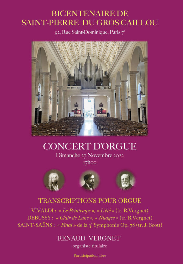 Concert SaintPierre du gros caillou, 27 Novembre 2022 OrganScore