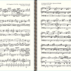Organ music for services - Pergolesi Stabat Mater, Schubert adagio for strings (Quintet D 956)